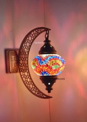 Mozaik Aplik Lamba Hilal Dekoratif Duvar Otantik Aplik Yarım Ay